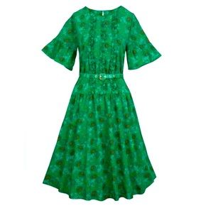 Disney the Dress Shop orange bird green dress. Size m